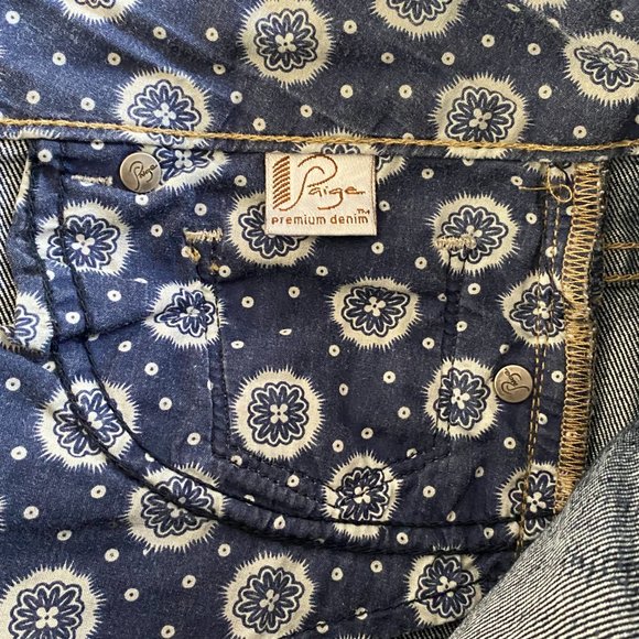 PAIGE Premium Denim "Hidden Hills" High Rise Boot Cut Blue Jeans Size 26 - Picture 8 of 11